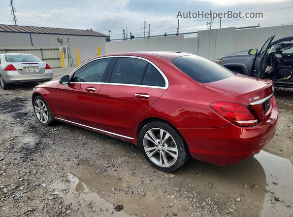 55SWF4KB0GU103038 2016 MERCEDES-BENZ C Red Հետևի ձախ