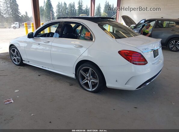 55SWF4KB0GU108045 2016 MERCEDES-BENZ C-CLASS White Tył lewy
