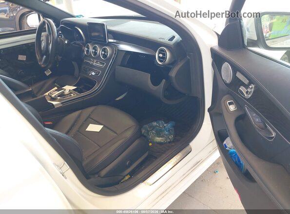 55SWF4KB0GU108045 2016 MERCEDES-BENZ C-CLASS White Widok wnętrza z przodu