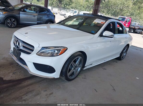 55SWF4KB0GU108045 2016 MERCEDES-BENZ C-CLASS White Przód lewy