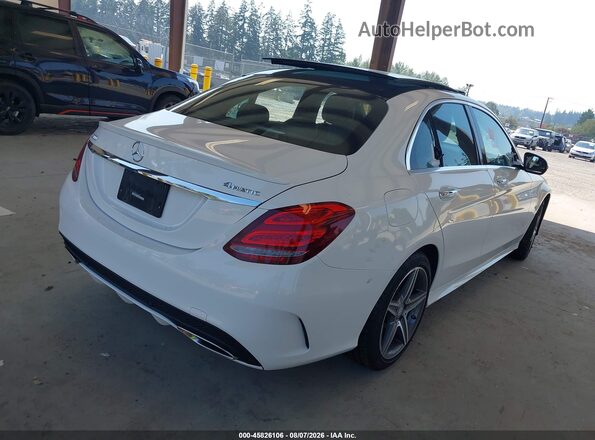 55SWF4KB0GU108045 2016 MERCEDES-BENZ C-CLASS White Tył prawy