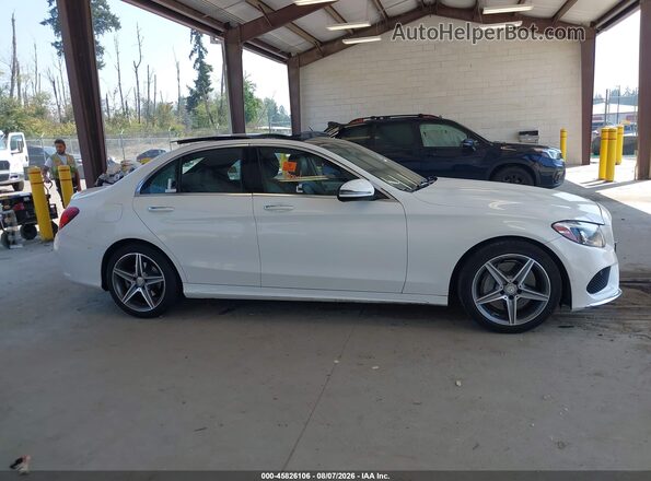 55SWF4KB0GU108045 2016 MERCEDES-BENZ C-CLASS White Widok wnętrza z tyłu