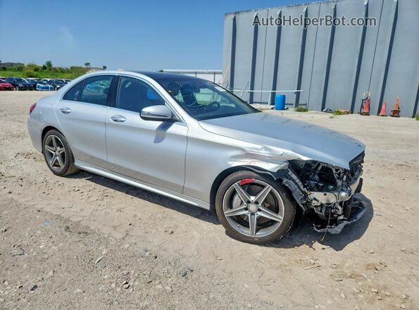 55SWF4KB0GU125637 2016 MERCEDES-BENZ C Silver Front right