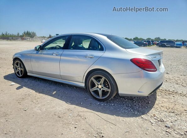 55SWF4KB0GU125637 2016 MERCEDES-BENZ C Silver Rear left