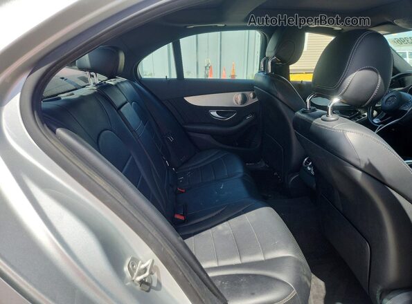 55SWF4KB0GU125637 2016 MERCEDES-BENZ C Silver Rear seats view