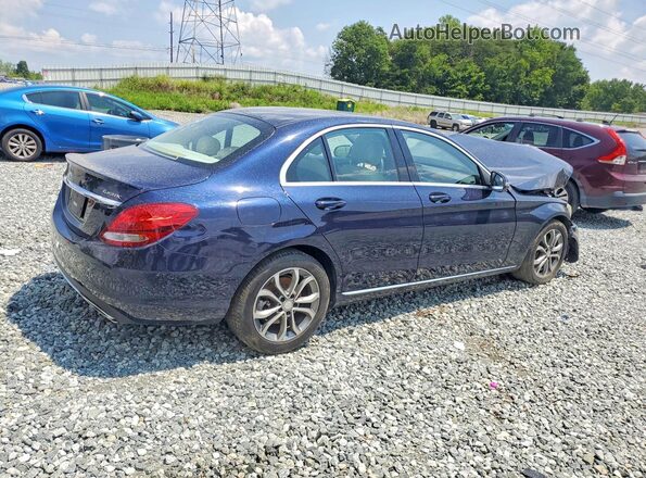 55SWF4KB0GU139053 2016 MERCEDES-BENZ C Синий Задняя правая четверть