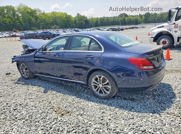 55SWF4KB0GU139053 2016 MERCEDES-BENZ C Синий Задняя левая четверть