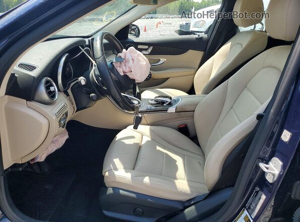 55SWF4KB0GU139053 2016 MERCEDES-BENZ C Синий Вид салона спереди