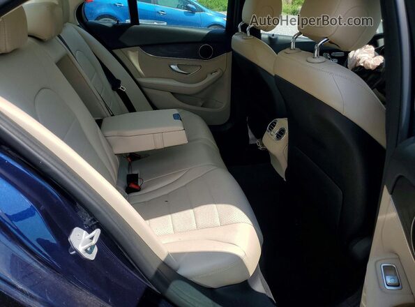 55SWF4KB0GU139053 2016 MERCEDES-BENZ C Синий Вид задних сидений