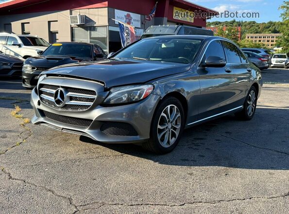 55SWF4KB0HU199626 2017 MERCEDES-BENZ C-CLASS Gray Հետևի ձախ