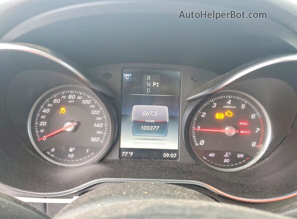 55SWF4KB0HU208941 2017 MERCEDES-BENZ C Black Вид задньої частини салону