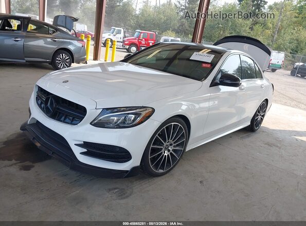 55SWF4KB0HU224721 2017 MERCEDES-BENZ C-CLASS White Առջևի ձախ երեք քառորդ տեսարան