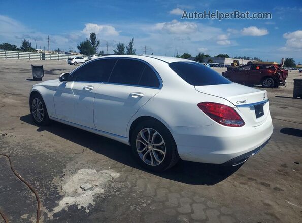 55SWF4KB1GU135139 2016 MERCEDES-BENZ C White Задня ліва чверть