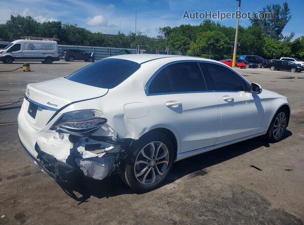 55SWF4KB1GU135139 2016 MERCEDES-BENZ C White Задня права чверть