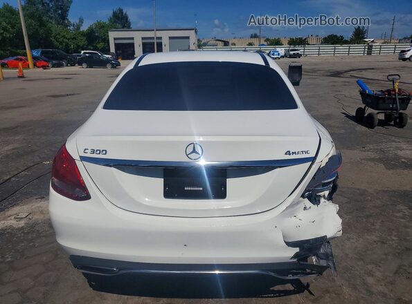 55SWF4KB1GU135139 2016 MERCEDES-BENZ C White Вид ззаду