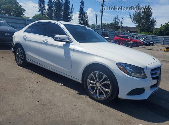 55SWF4KB1GU135139 2016 MERCEDES-BENZ C White Передня права чверть