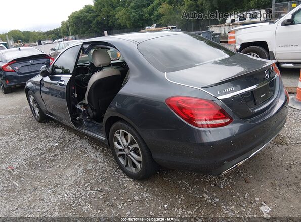 55SWF4KB1GU145427 2016 MERCEDES-BENZ C-CLASS Gray Tył lewy