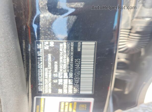 55SWF4KB1GU164625 2016 MERCEDES-BENZ C Black Vista del compartimento del motor