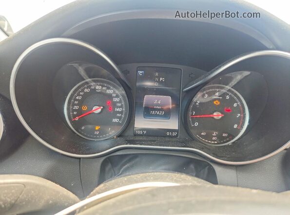 55SWF4KB1GU164625 2016 MERCEDES-BENZ C Black Vista del cuadro de instrumentos