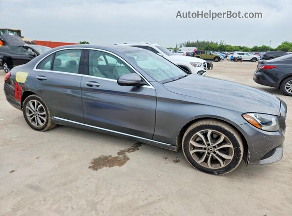 55SWF4KB1HU213131 2017 MERCEDES-BENZ C Gray Przód prawy