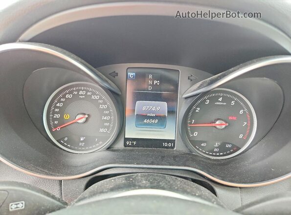 55SWF4KB1HU213131 2017 MERCEDES-BENZ C Gray Widok zestawu wskaźników