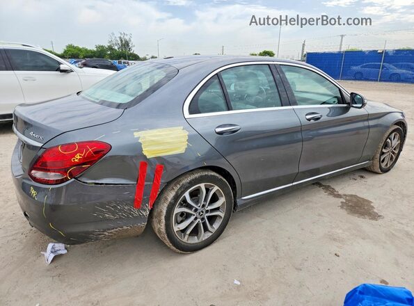 55SWF4KB1HU213131 2017 MERCEDES-BENZ C Gray Tył prawy