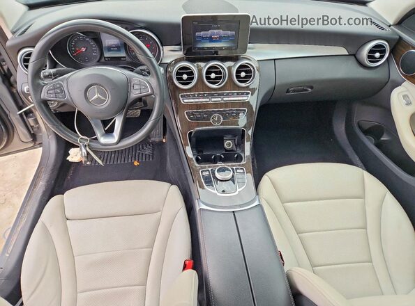 55SWF4KB1HU213131 2017 MERCEDES-BENZ C Gray Widok deski rozdzielczej