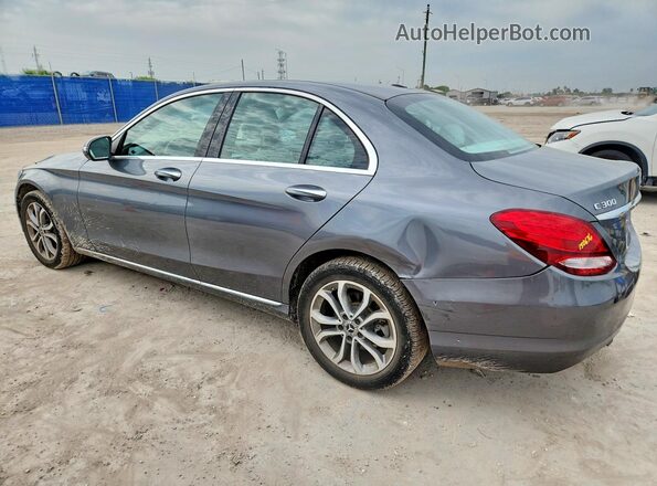 55SWF4KB1HU213131 2017 MERCEDES-BENZ C Gray Tył lewy