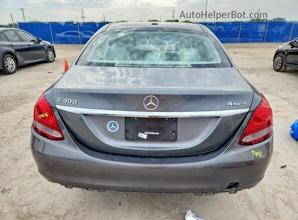 55SWF4KB1HU213131 2017 MERCEDES-BENZ C Gray Widok z tyłu