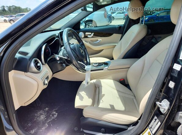 55SWF4KB1JU263050 2018 MERCEDES-BENZ C Black Front interior view