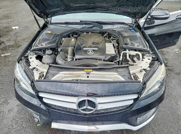 55SWF4KB2GU100450 2016 MERCEDES-BENZ C Black Widok wnętrza z tyłu