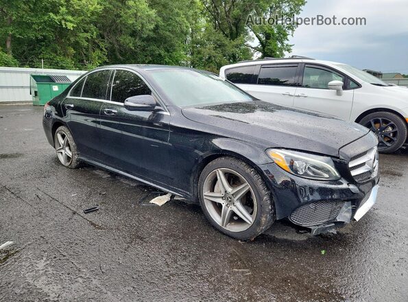 55SWF4KB2GU100450 2016 MERCEDES-BENZ C Black Przód prawy