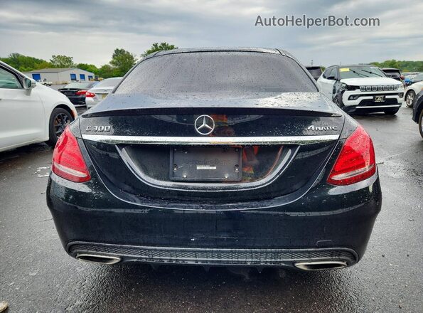 55SWF4KB2GU100450 2016 MERCEDES-BENZ C Black Widok z tyłu