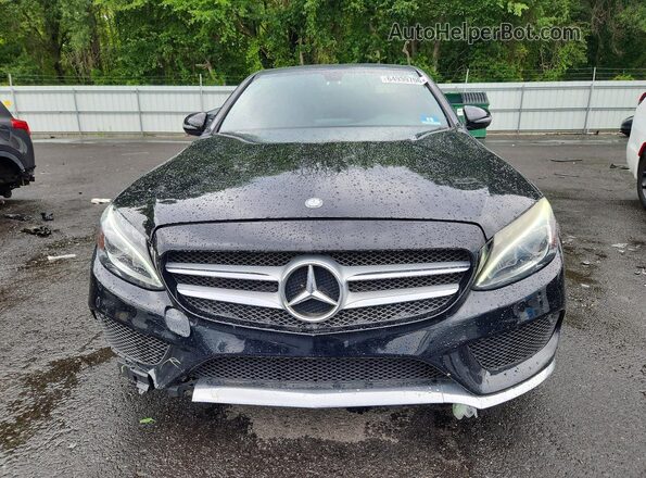 55SWF4KB2GU100450 2016 MERCEDES-BENZ C Black Widok z przodu