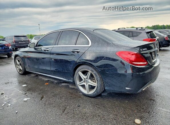 55SWF4KB2GU100450 2016 MERCEDES-BENZ C Black Tył lewy