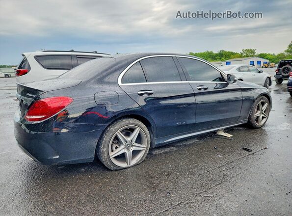 55SWF4KB2GU100450 2016 MERCEDES-BENZ C Black Tył prawy