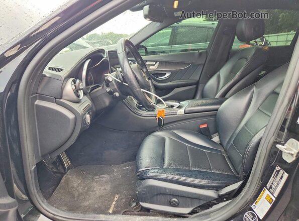 55SWF4KB2GU100450 2016 MERCEDES-BENZ C Black Widok wnętrza z przodu