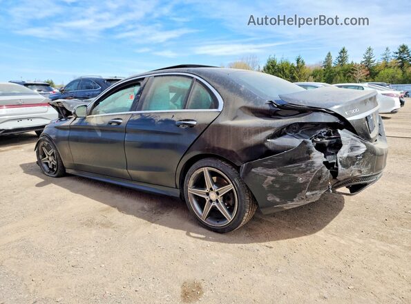 55SWF4KB2GU109326 2016 MERCEDES-BENZ C Black Rear left
