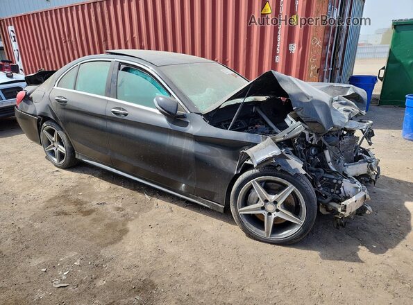 55SWF4KB2GU109326 2016 MERCEDES-BENZ C Black Front right