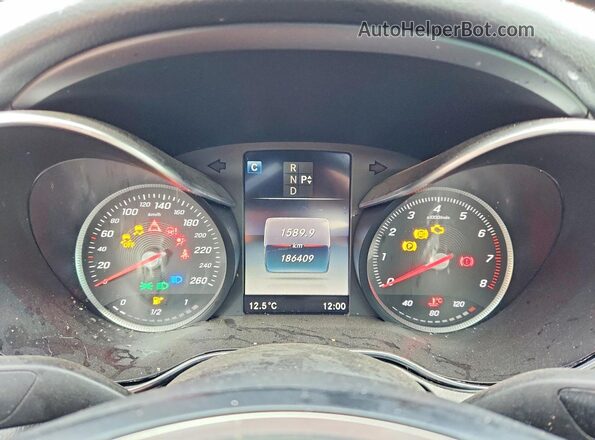 55SWF4KB2GU109326 2016 MERCEDES-BENZ C Black Instrument cluster view