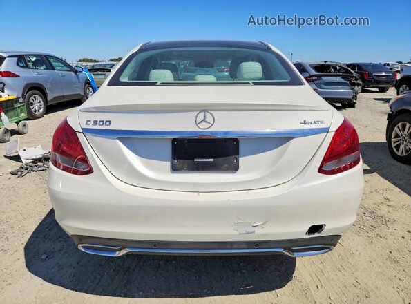 55SWF4KB2GU140902 2016 MERCEDES-BENZ C White Rear view