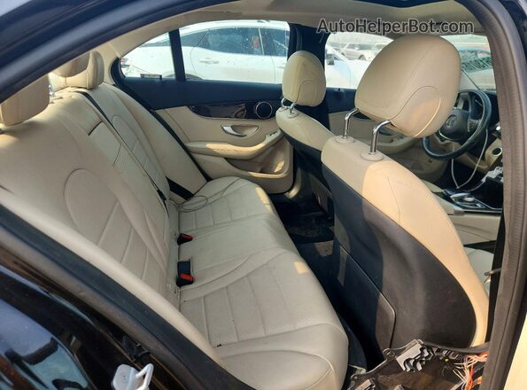 55SWF4KB2GU144979 2016 MERCEDES-BENZ C Black უკანა სავარძლების ხედი