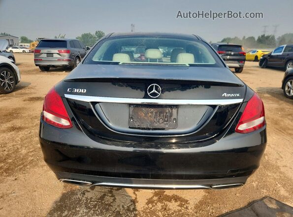 55SWF4KB2GU144979 2016 MERCEDES-BENZ C Black უკანა ხედი