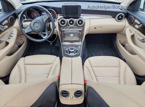 55SWF4KB2HU224185 2017 MERCEDES-BENZ C White Dashboard view