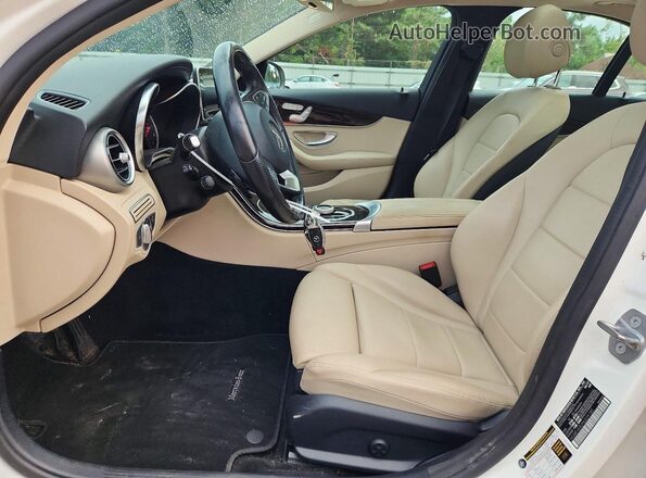 55SWF4KB2HU224185 2017 MERCEDES-BENZ C White Front interior view