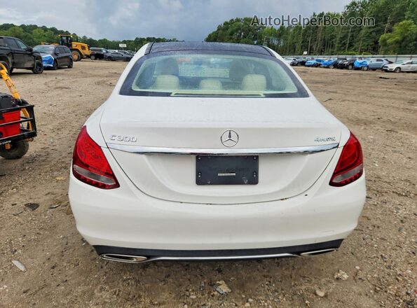 55SWF4KB2HU224185 2017 MERCEDES-BENZ C White Rear view