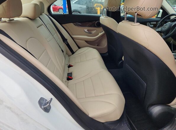 55SWF4KB2HU224185 2017 MERCEDES-BENZ C White Rear seats view