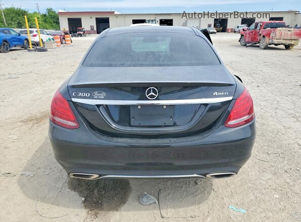 55SWF4KB3GU103292 2016 MERCEDES-BENZ C Black Widok z tyłu