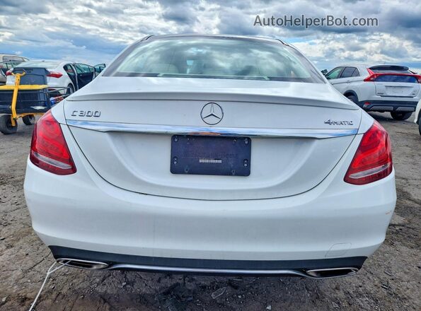 55SWF4KB3GU143033 2016 MERCEDES-BENZ C White Հետևի տեսք