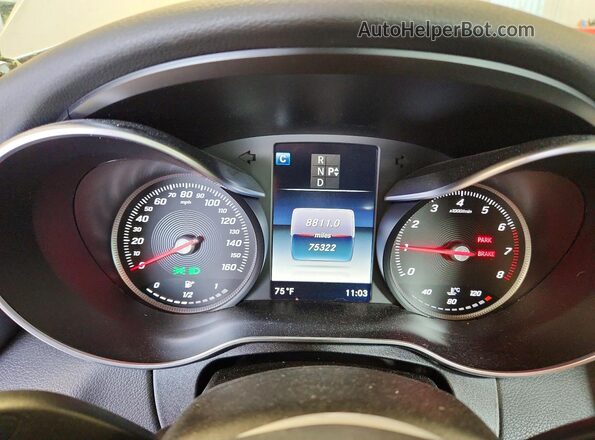 55SWF4KB3GU172659 2016 MERCEDES-BENZ C Silver Вид щитка приладів